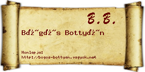 Bögös Bottyán névjegykártya